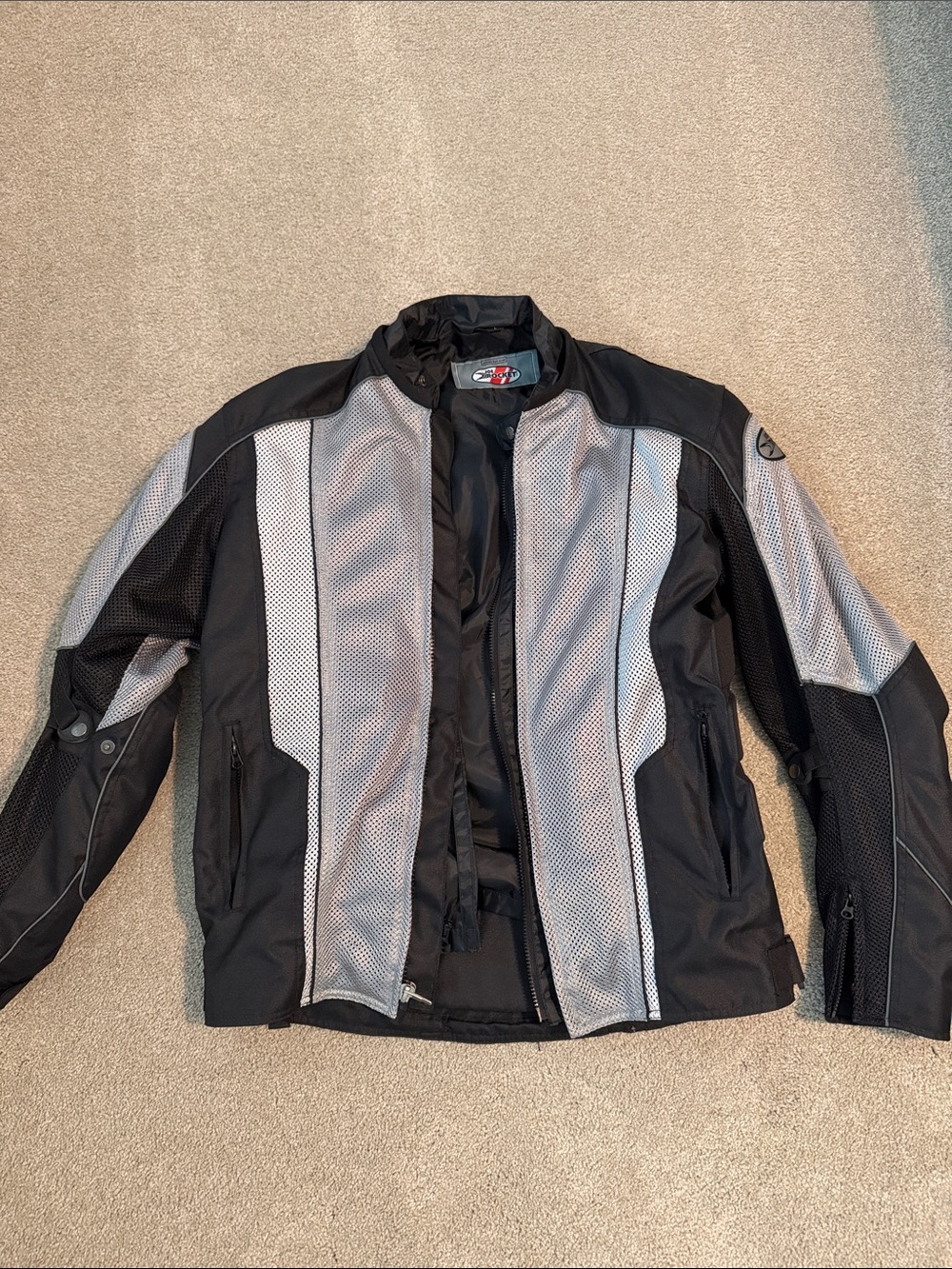 Joe Rocket Black and Gray Mesh Motorcycle Jacket